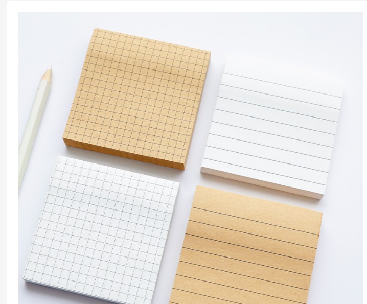 80 Sheets/Set Daily Sticky Note Kraft Paper Student Horizontal Line ...