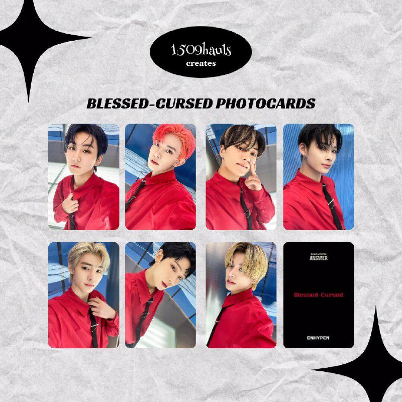 HOLD Enhypen store Bundle Blessed-Cursed Broadcast Photocard