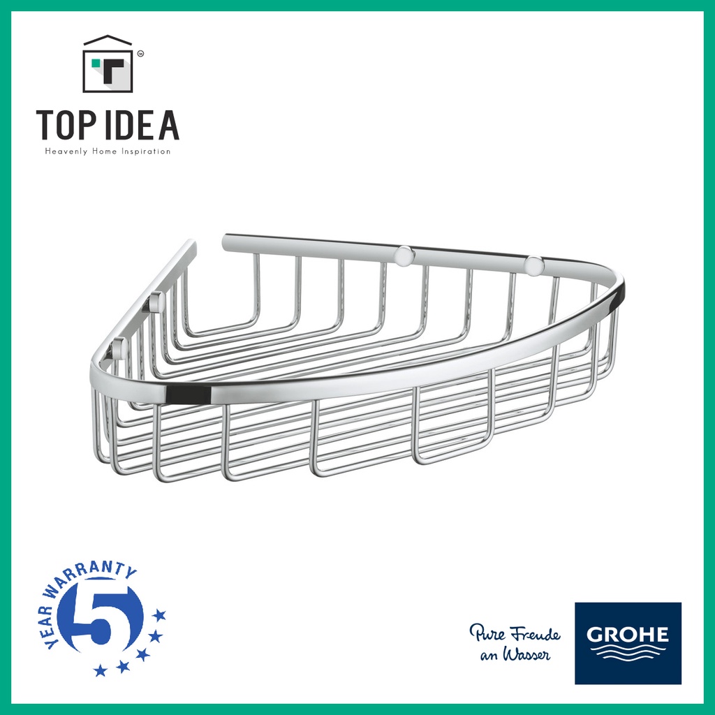 GROHE 40664001 Baucosmopolitan Filling Basket - Starlight Chrome Bathroom Accessory