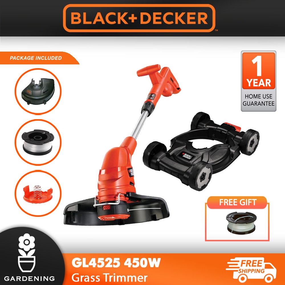 Electric grass trimmer ST4525 / 450 W / 25 cm, Black+Decker