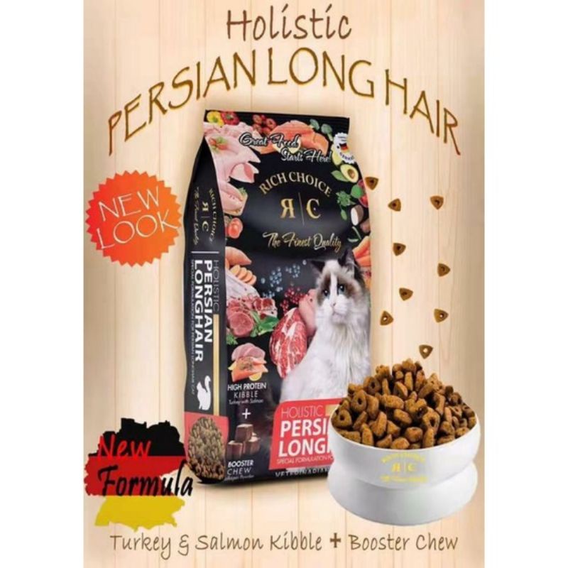 Makanan Kucing Rich Choice Holistic Long Hair 1Kg (Repack) | Shopee ...