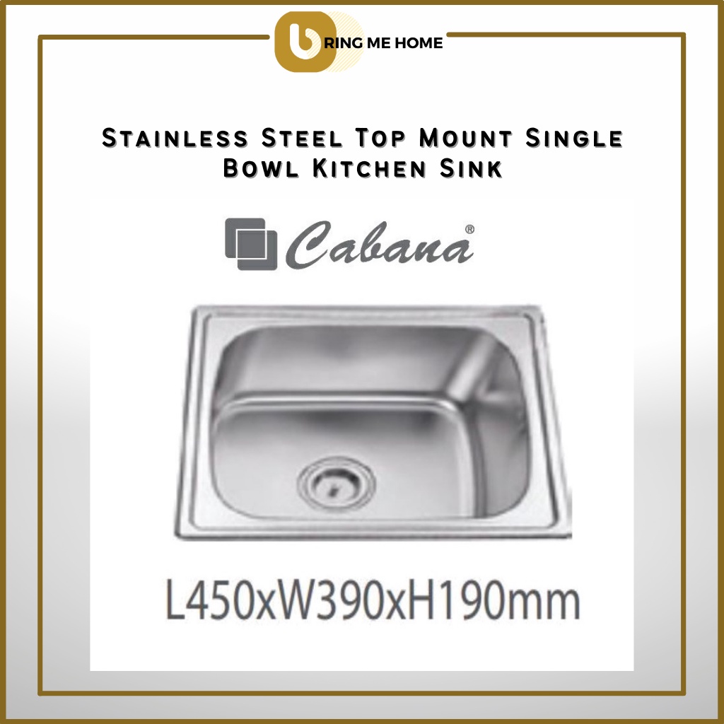 CABANA CKS4539 Sinki Stainless Steel Sink Top Mount Sink Kitchen Sink ...