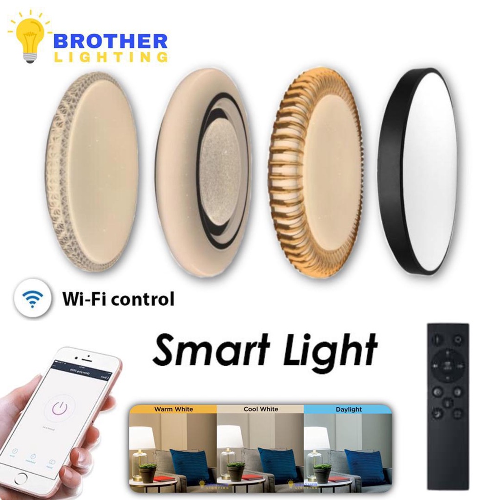 LED WIFI Smart Surface Downlight With Remote Control 72W 3 Colours ...