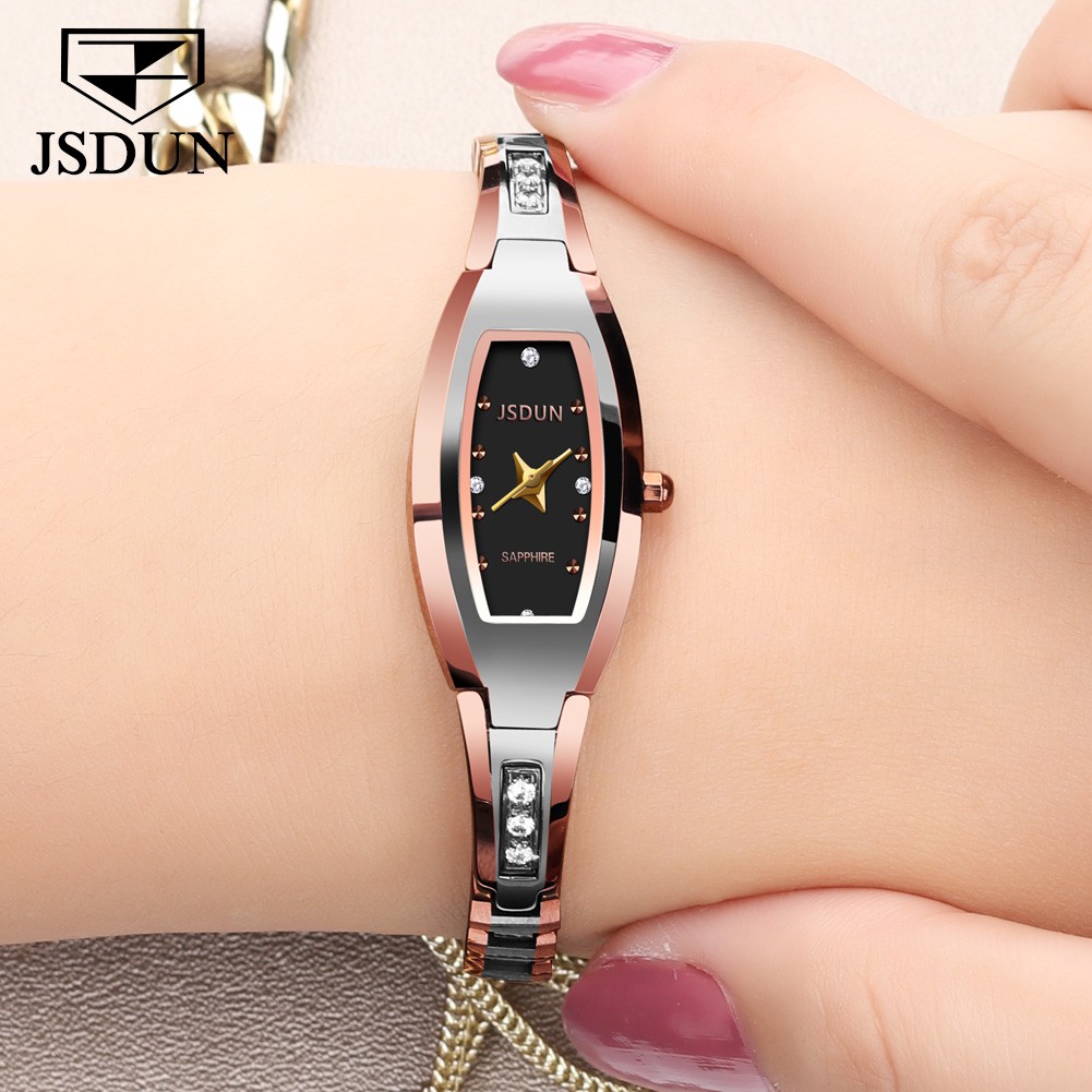 JSDUN Jam Tangan Perempuan Murah Original Tungsten Steel Exquisite