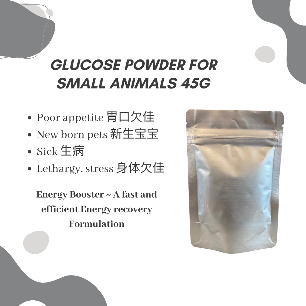 Glucose Powder 45g for Small Animal 小宠物葡萄糖 for chinchillas, guinea pigs ...