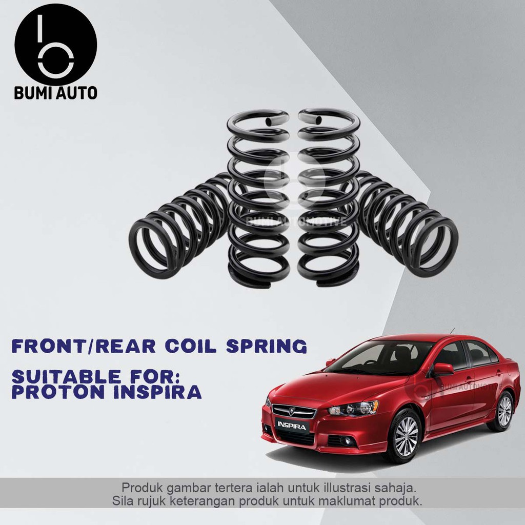 Proton Inspira Front (Depan) / Rear (Belakang) Standard Coil Spring ...