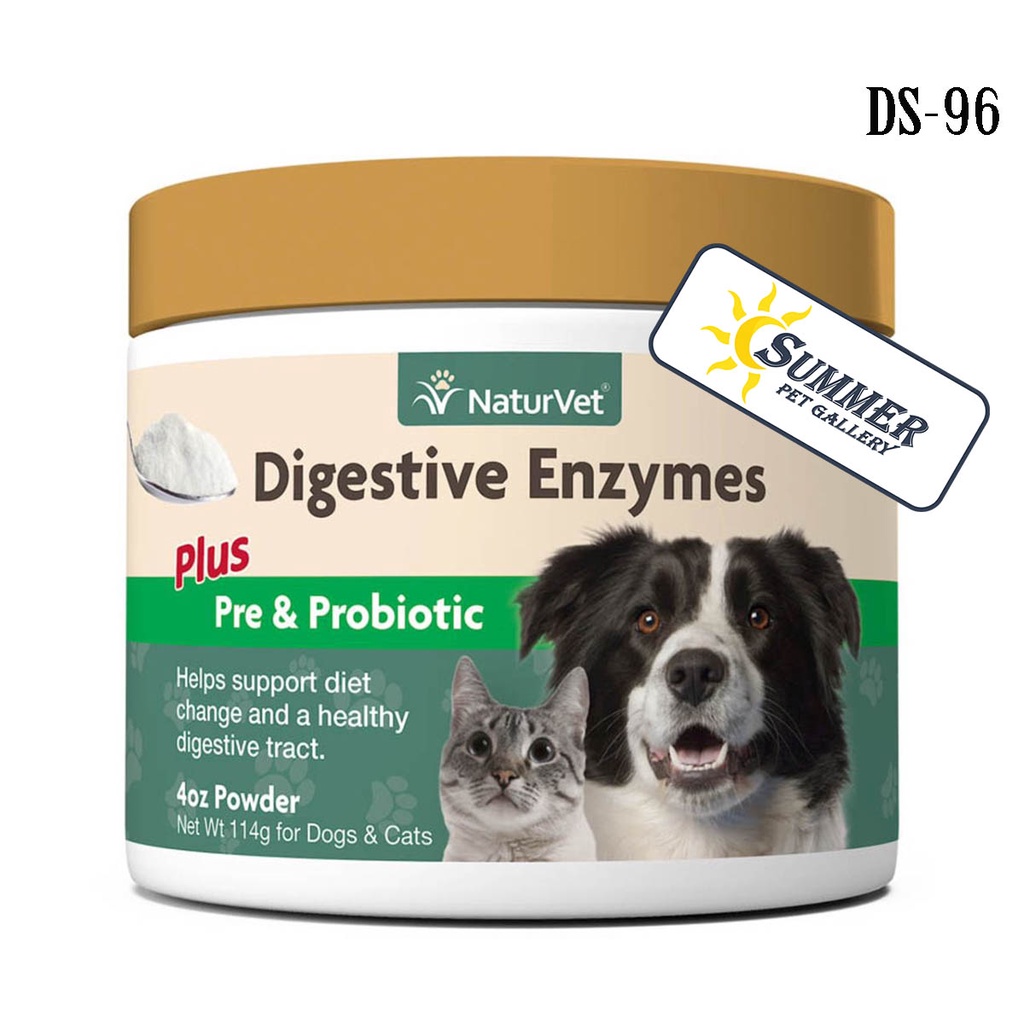 Naturvet Digestive Enzymes Powder with Prebiotics & Probiotics(114g