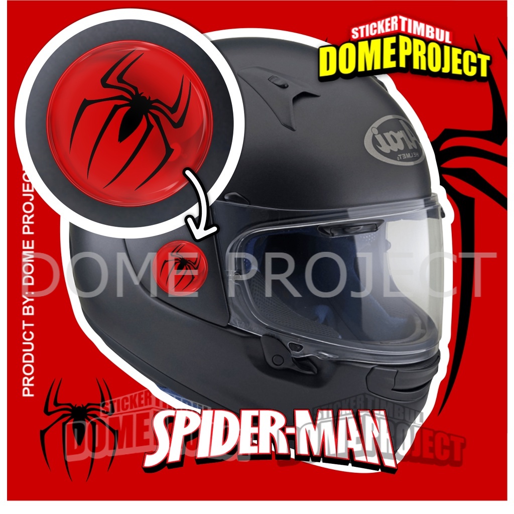 Spiderman EMBLEM embossed MOTORCYCLE STICKER FLEXIBLE RESIN MOTORCYCLE ...