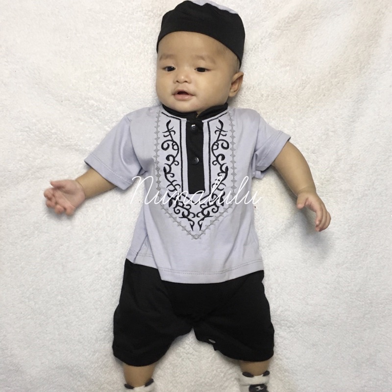 Kurta baby 012bulan baby romper baju akikah baby boy baju melayu baby