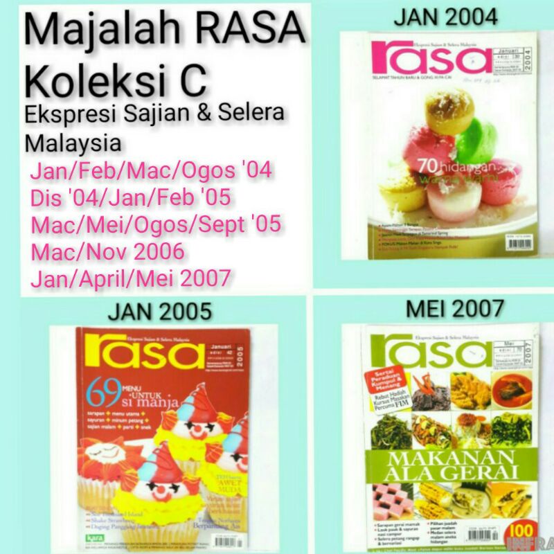 MAjalah RASA Koleksi C-preloved | Shopee Malaysia