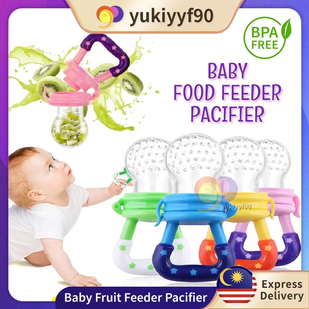 Baby Fruit Feeder Pacifier Food Feeder Bite Silicon Teether Feeding ...