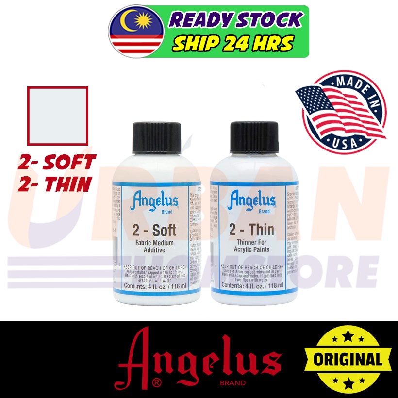 Angelus 2-Soft Fabric Medium Additive For Acrylic Paint 1 Oz.