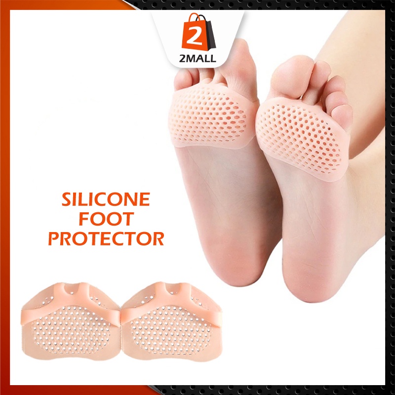2MALL 1 Pair Silicone Forefoot Pads Anti Pain Women Foot Protection ...