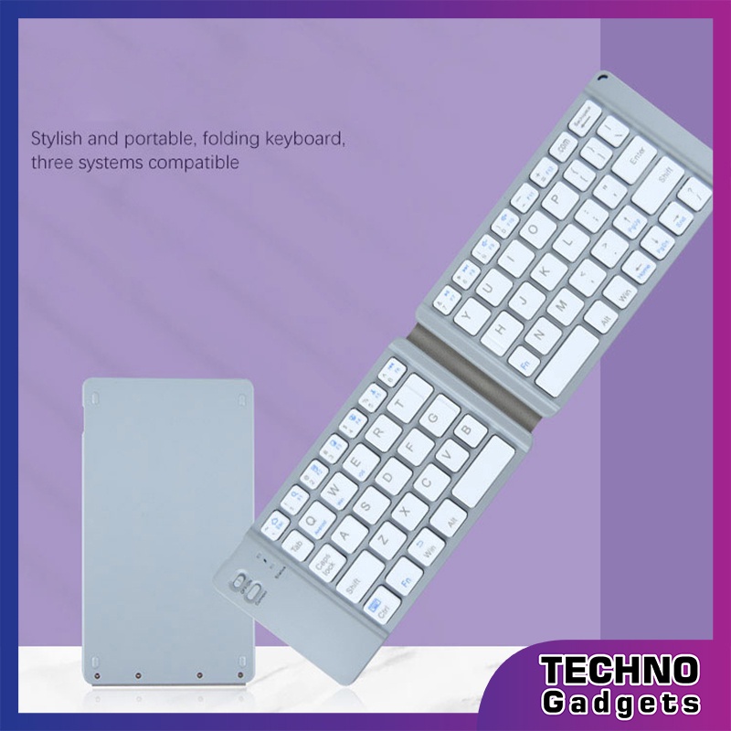 Foldable wireless bluetooth keyboard light and thin portable keyboard
