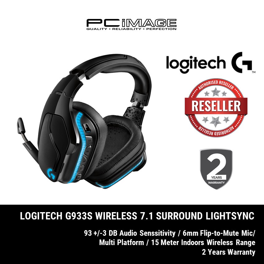 Logitech g935 wireless 3.5 mm connector 7.1 surround sound lightsync gaming online headset