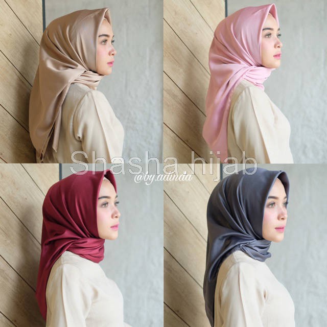Shasha.hijab Hijab satin Velvet Rectangular Hijab satin silk square