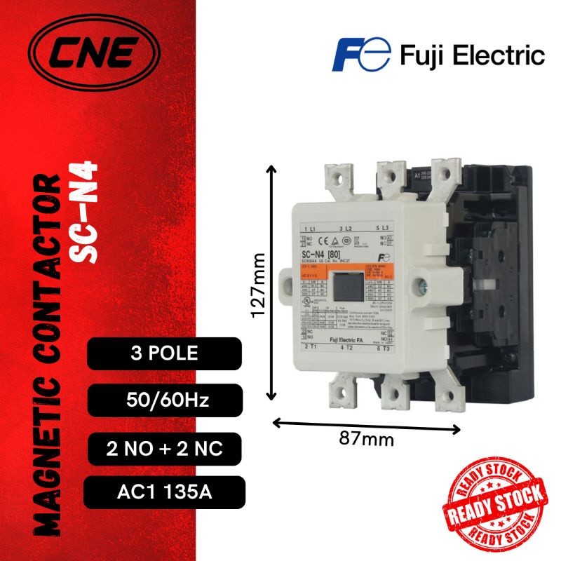 【🔥Ready Stock🔥】Original FUJI Magnetic Contactor SC- N4 / AC1=ITH=135A ...