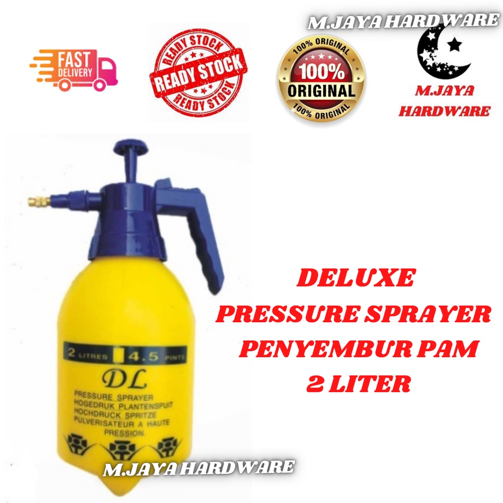 Original Deluxe 2L Pressure Sprayer Water Pump / Cleaning Spray ...
