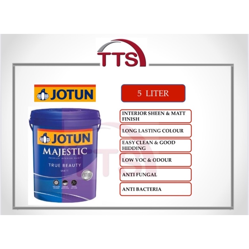 Jotun Majestic True Beauty Sheen & Matt 5LT (Interior Paint) | Shopee ...