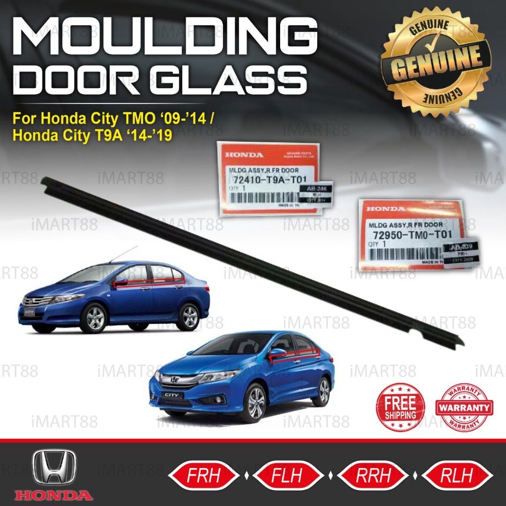 ORIGINAL CITY GLASS DOOR MOULDING 09-19 SEAL RUBBER OUTER STRIP WINDOW ...