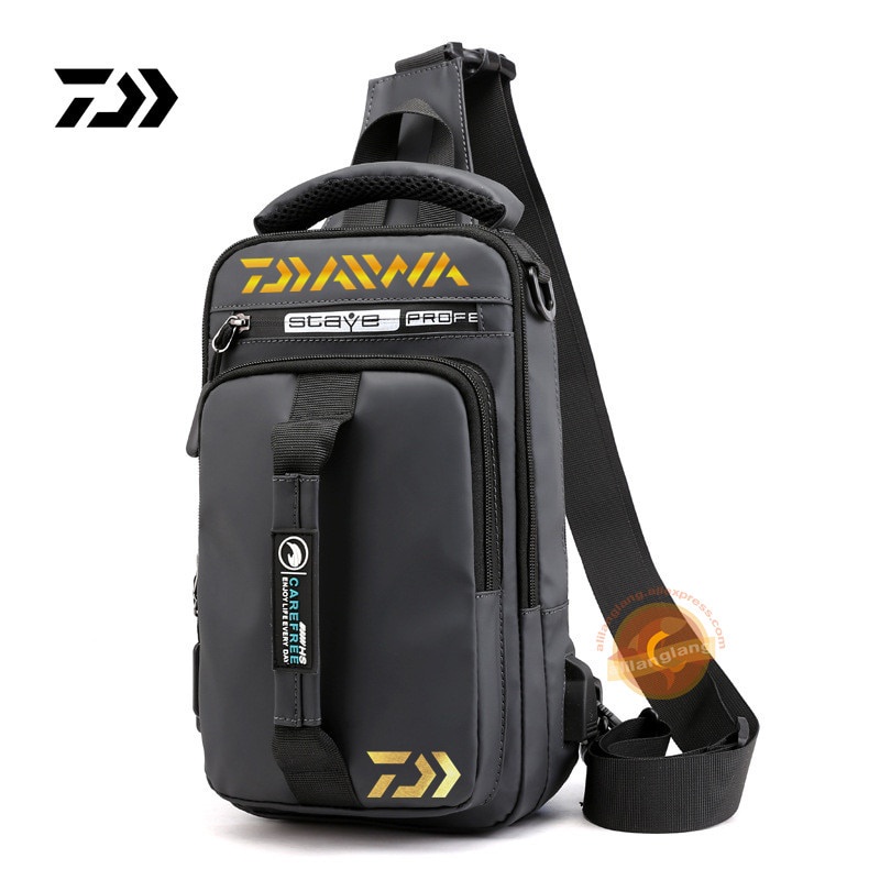 2021 New Daiwa Men Women Single Shoulder Fishing Bags Waterproof Leisure  Multi Function Backpacks Fishing Gear Kit 777#