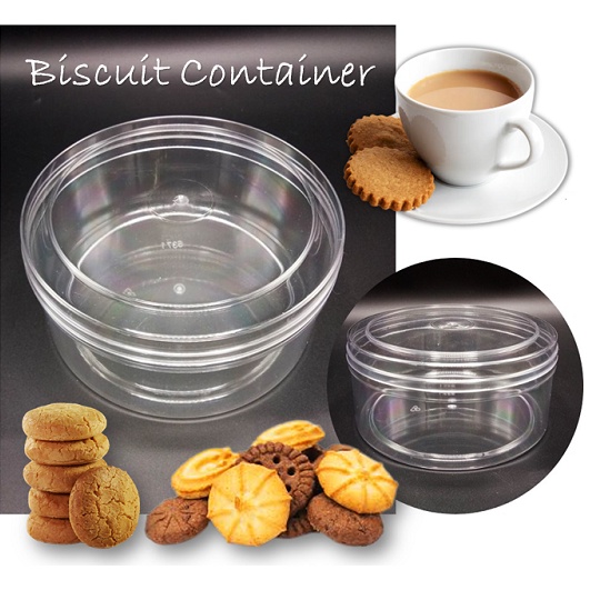 CLEAR STOCK Biscuit Container / Container Cookies / Bekas biskut / PL