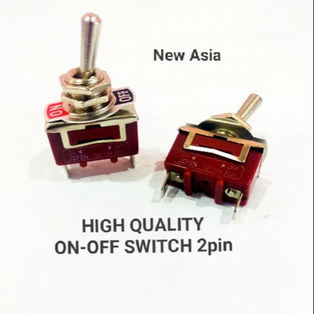 On/OFF Switch 2pin Heavy Duty Toggle Flick Switch ON OFF (2Pin) On Off ...