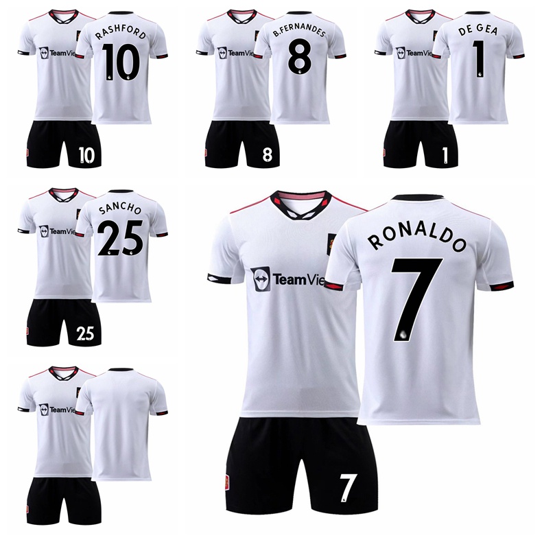 2223 Manchester United Away Cristiano Ronaldo Sancho Rashford Football Jersey Kit Shopee Malaysia