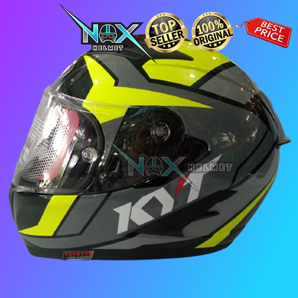 Kyt Falcon FR Raid Fullface Flat Visor & Pin Lock Black Fuxia Yellow ...