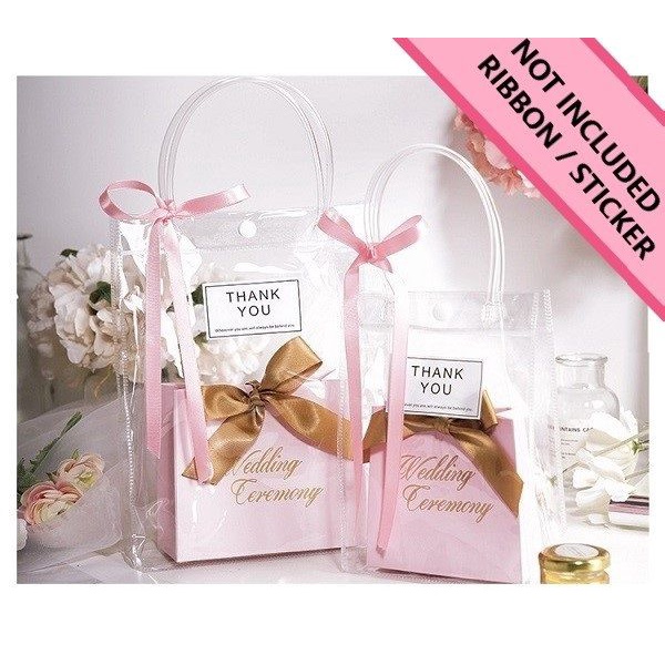 [Malaysia Stocks] 1pc PVC Transparent Small Tote Bag Wedding Festival