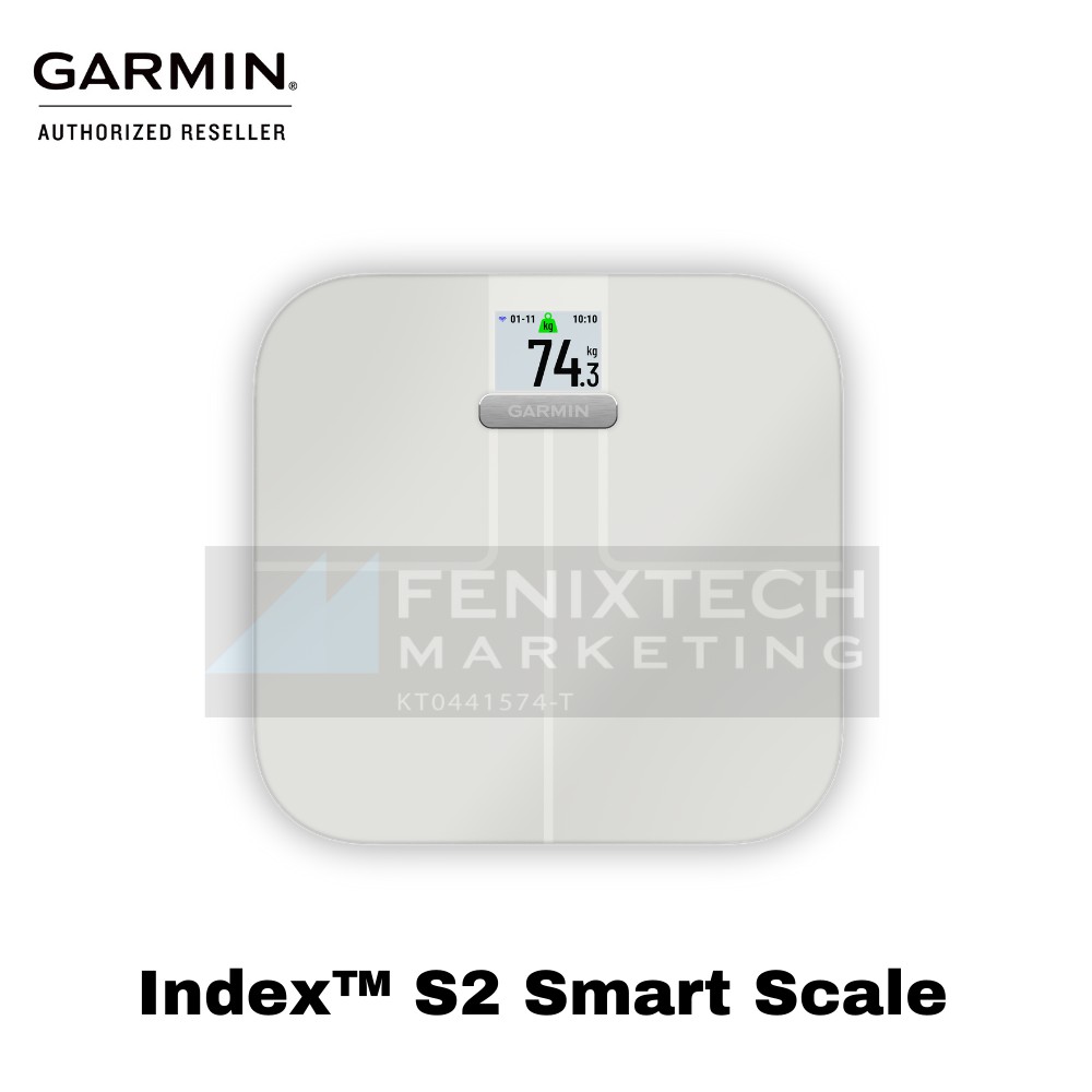  Garmin Index S2, Smart Scale with Wireless Connectivity,  Measure Body Fat, Muscle, Bone Mass, Body Water% and More, White  (010-02294-03) : Health & Household