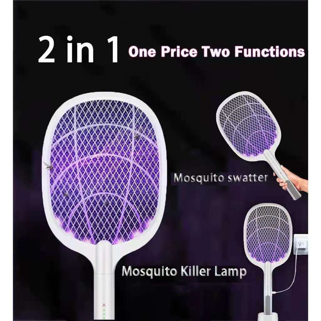 SW_USB Charging 2 in 1 Electric Insect Racket Mosquito Swatter ...