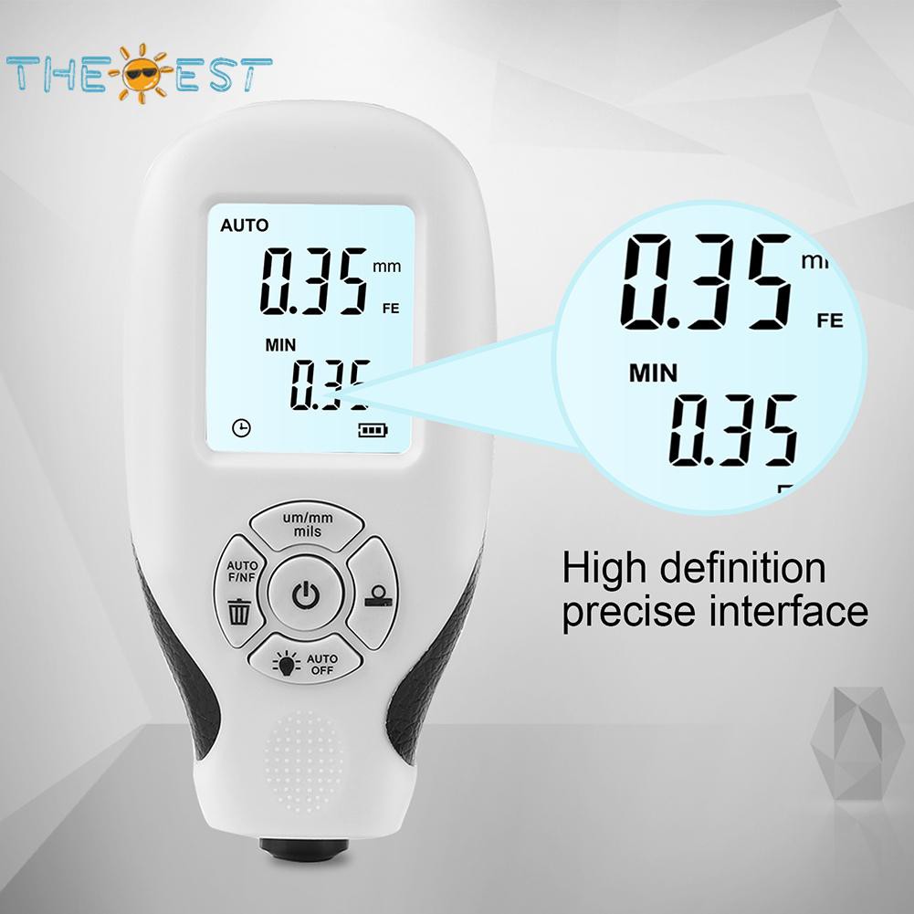 HW-300 Digital Coating Thickness Gauge Car Paint Dry Film Thickness ...