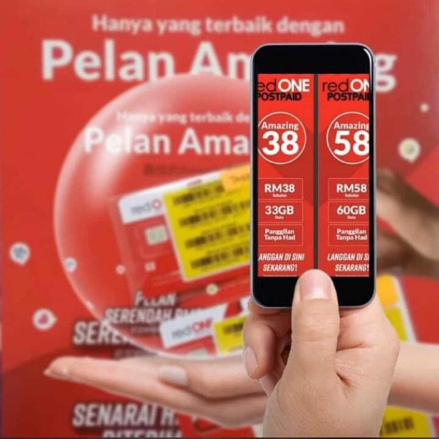 redONE Postpaid (FREE 1 BULAN BILL) 😍😍😍😍 | Shopee Malaysia