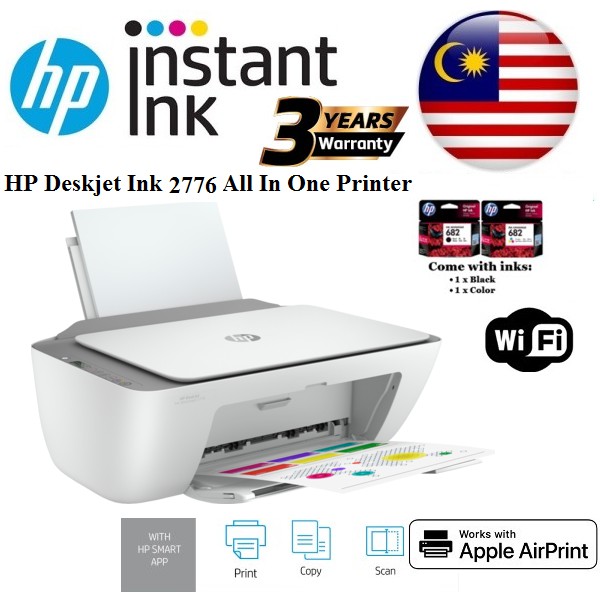 HP 2776 Printer DeskJet Ink Advantage Wireless Wifi Printer HP682 HP