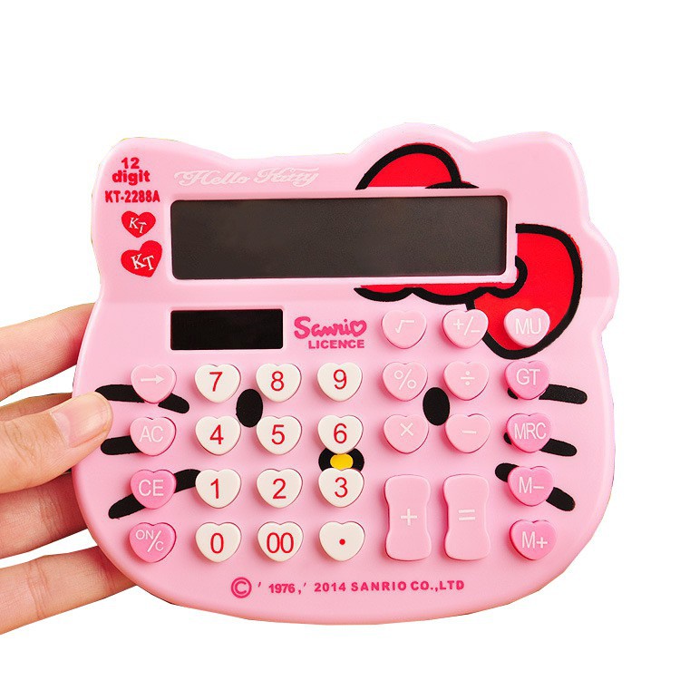 Ready Stock Hello Kitty Calculator 12-digits Big Buttom KT Calculator ...