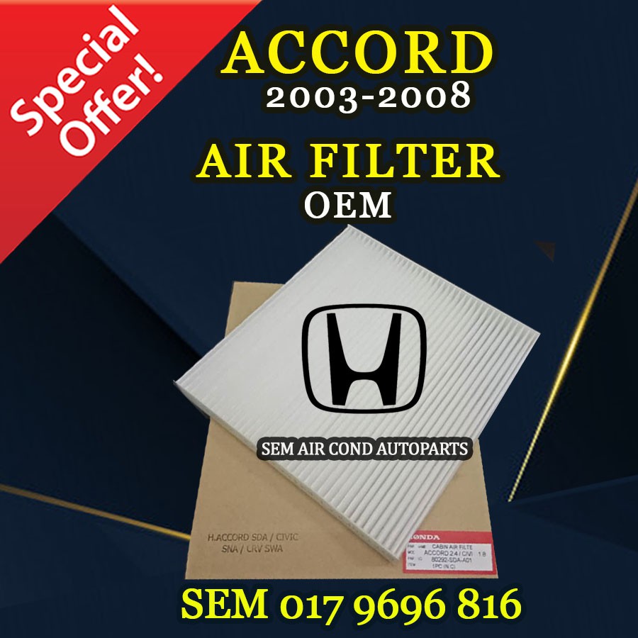 HONDA ACCORD 20032008 YEAR OLD MODEL OEM CABIN AIR FILTER (CAR AIRCOND