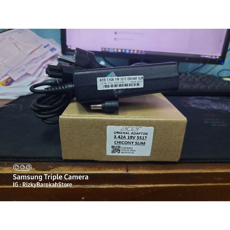 65W 19V 3.42A Laptop AC Adapter Charger – Compatible With Acer, Toshiba Satellite, Portege, Gateway – 3-Year Warranty