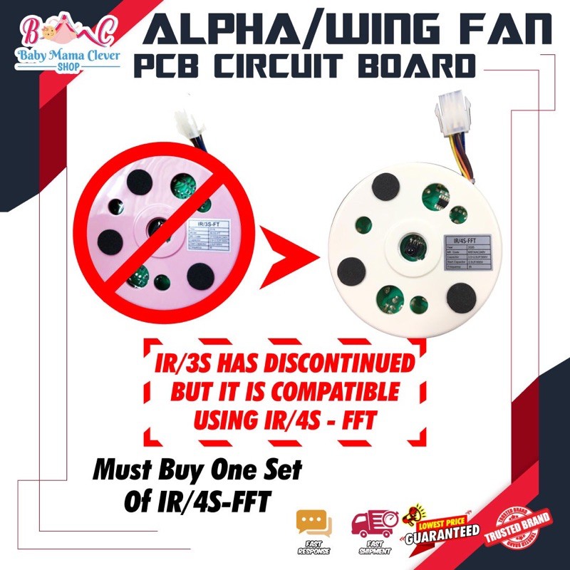 🔥[Original Alpha Cosa] Ceiling Fan PC Board IR/3SFT& IR/4SFFT