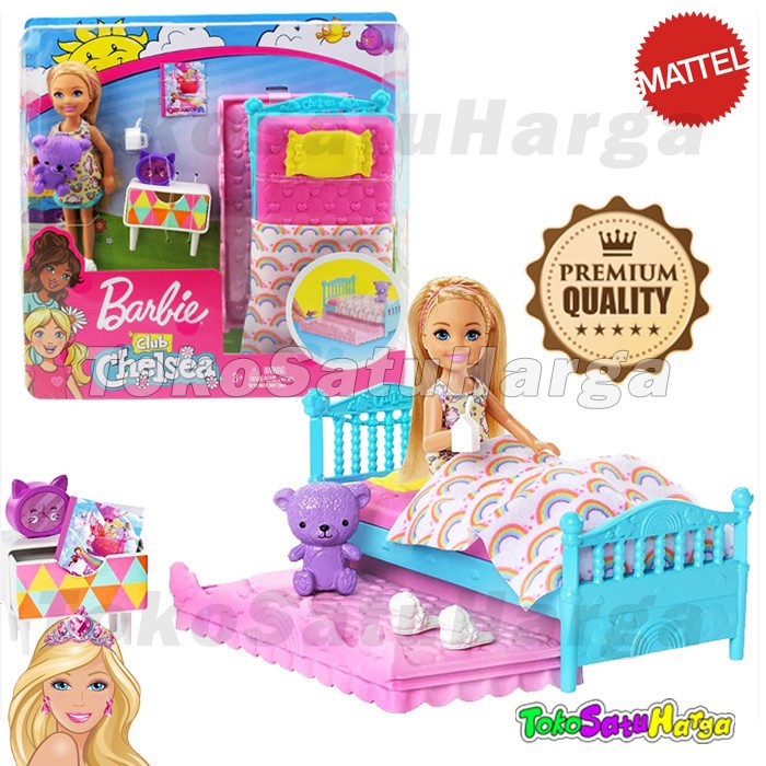 Chelsea doll with cheap bed