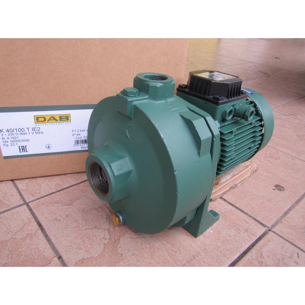 DAB 2.5HP 3-Phase Twin Impeller Electric Centrifugal Pump (K40/100T ...