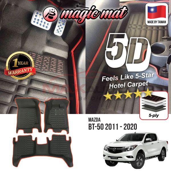 Short Bee Sting Antenna For Mazda BT-50 (2011-2022) – Black Rubber Flexible Aerial