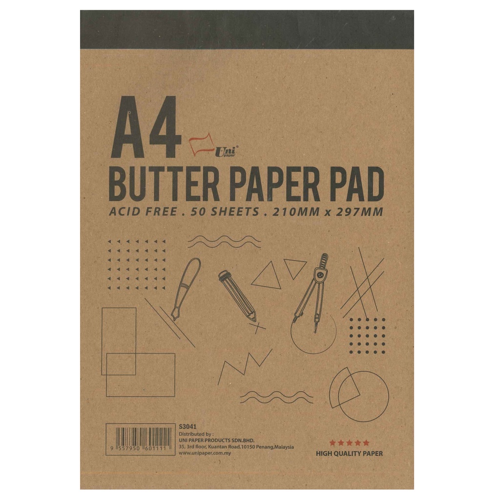 UNI A4 BUTTER PAPER PAD ( 50 SHEETS ) Shopee Malaysia