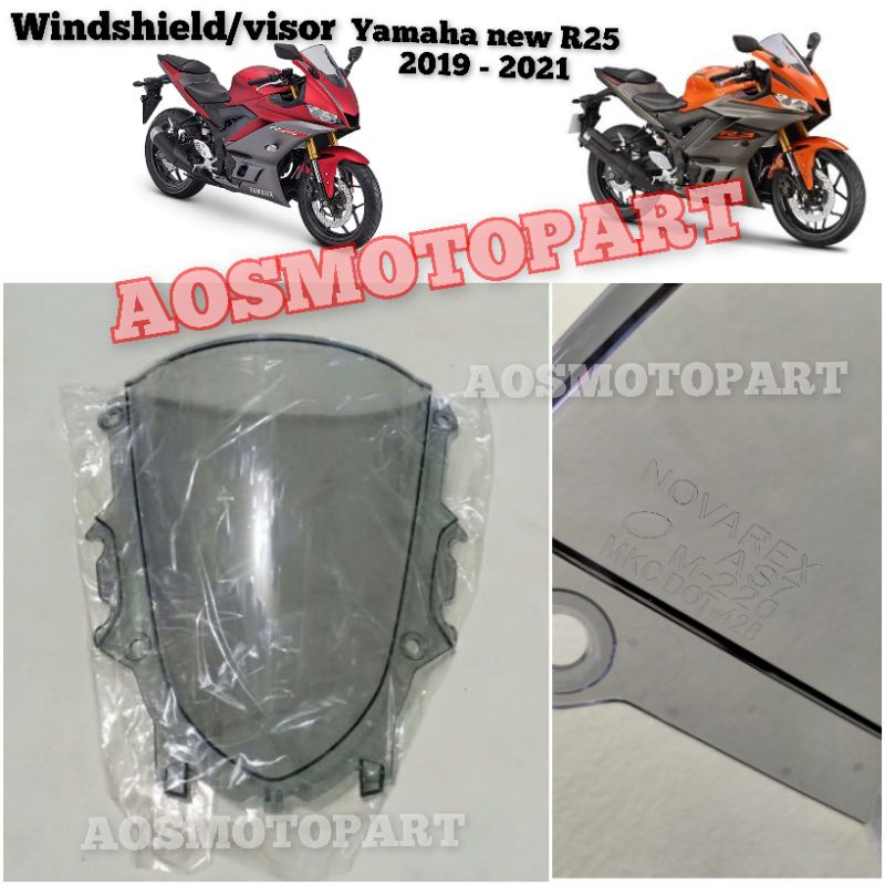 Yamaha New R25 original Windshield Visor Shield Yamaha R25 New LED ...