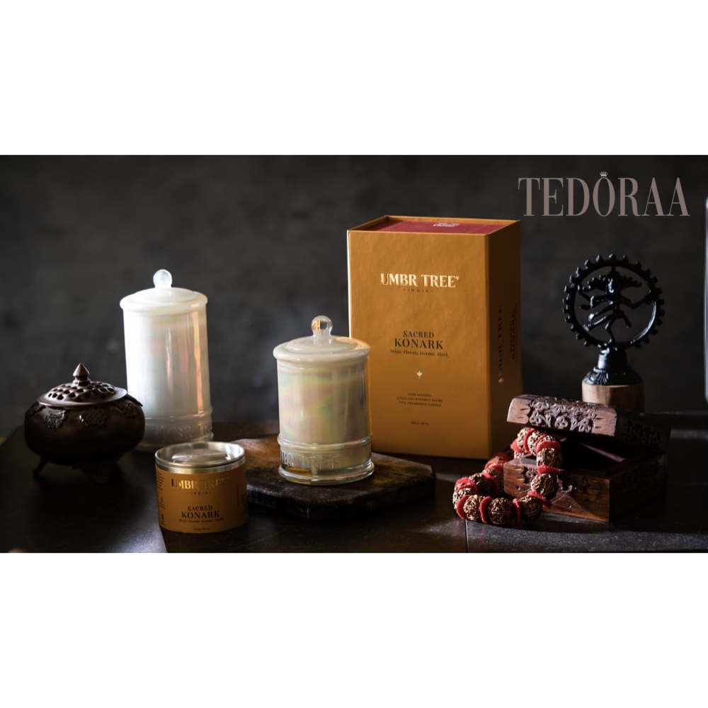 [TEDORAA] UMBR TREE Sacred konark Fine Fragrance Candle, Wax Fill 255 ...