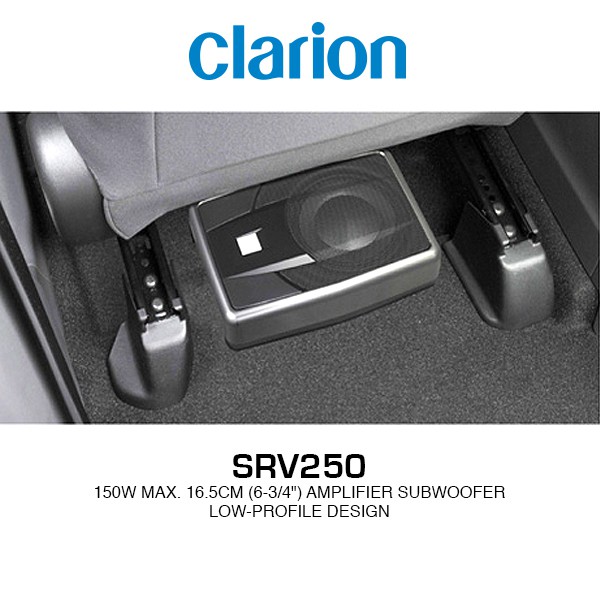 Clarion Amplifier Subwoofer Low-profile Design 150W Max 16.5cm (6-3/4