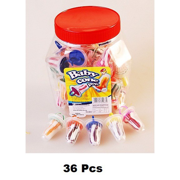 36 Pcs Safari Fun Baby Cone Pacifier Candy Pop HALAL for Parties Gifts ...