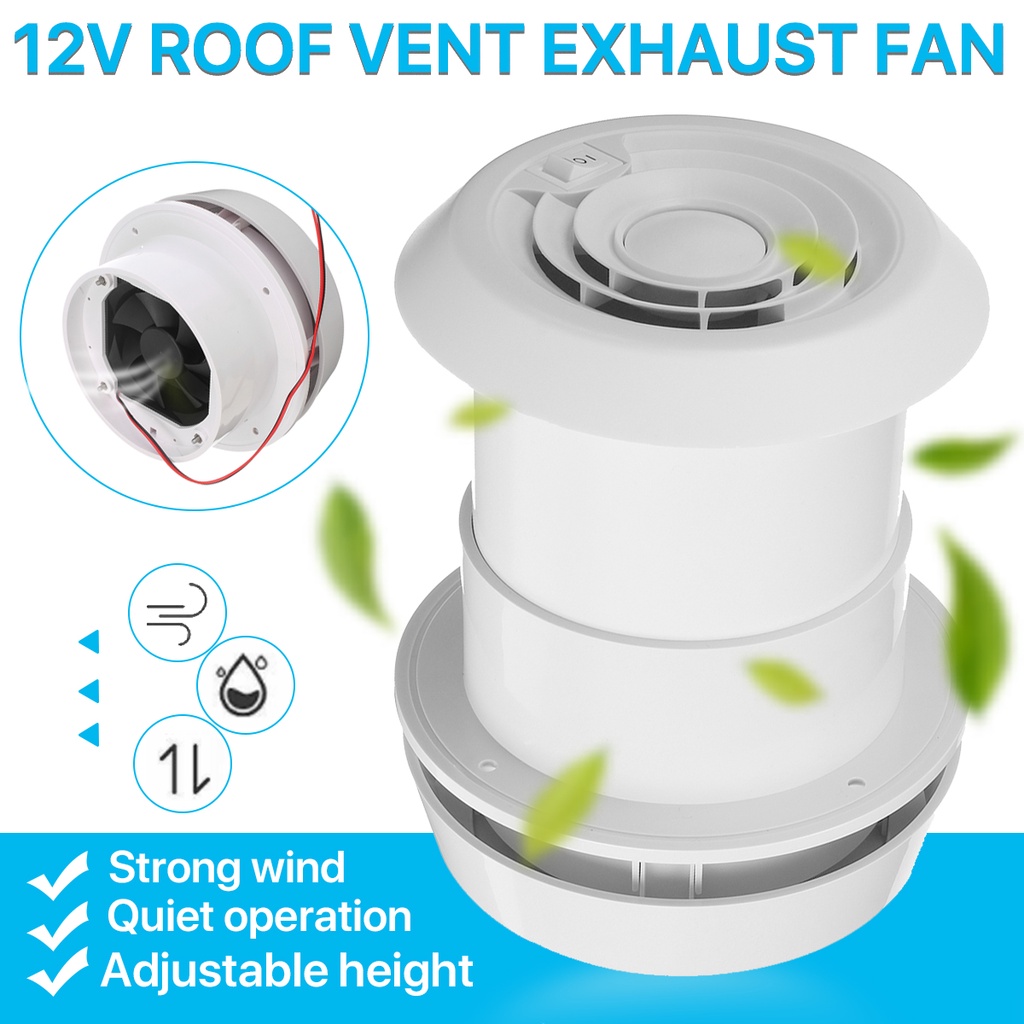 i91055 White Roof Air Vent Grille Exhaust Fan Camper Van Accessories RV