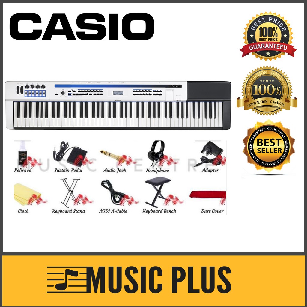 Casio PX5S 88Key Privia Pro Digital Piano With Keyboard Stand, bench