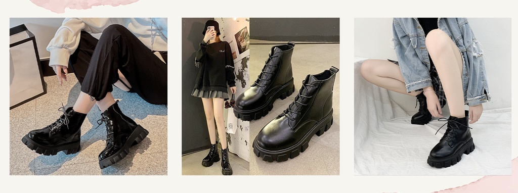 McJoden - GATITA Fashion Casual Platform Martin Heels Women Boots ...